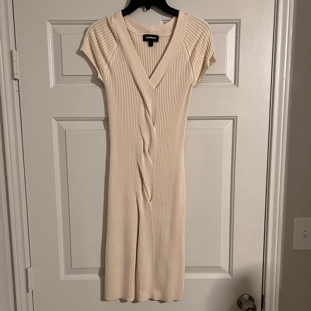 Express Sweater Dress with Twist Detail